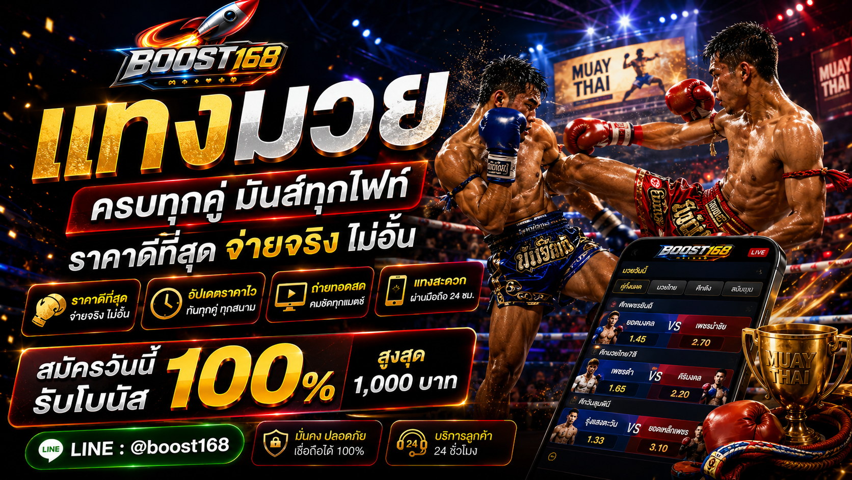 Boost168 แทงมวยครบทุกคู่